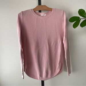 GAP Waffle Knit Textured Crewneck Pullover Sweater Light Baby Pink Size Small